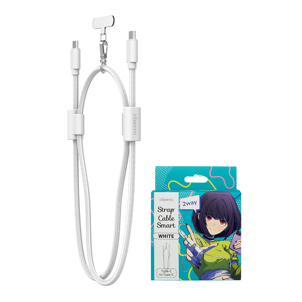cheero USB-C to USB-C Strap Cable Smart