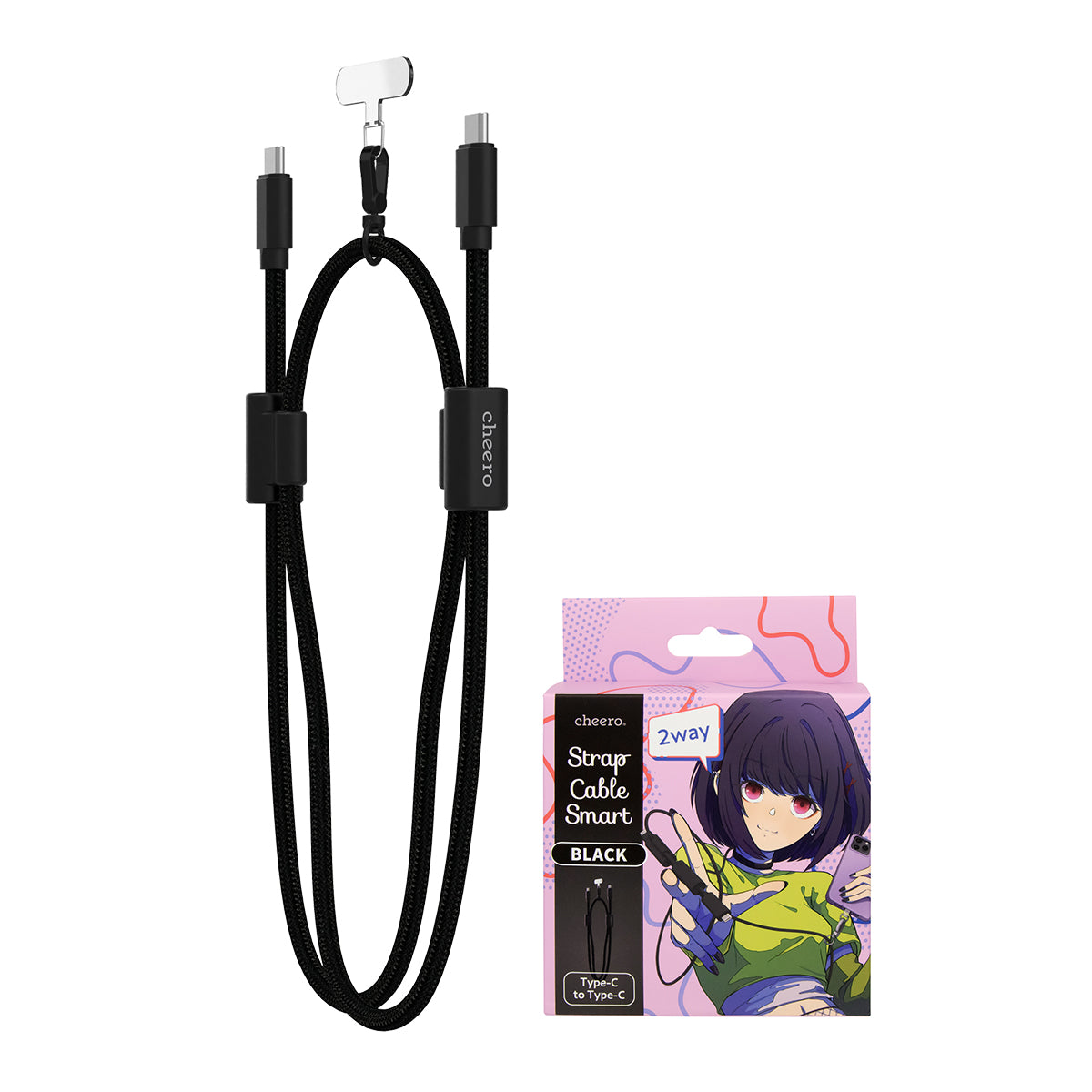 cheero USB-C to USB-C Strap Cable Smart