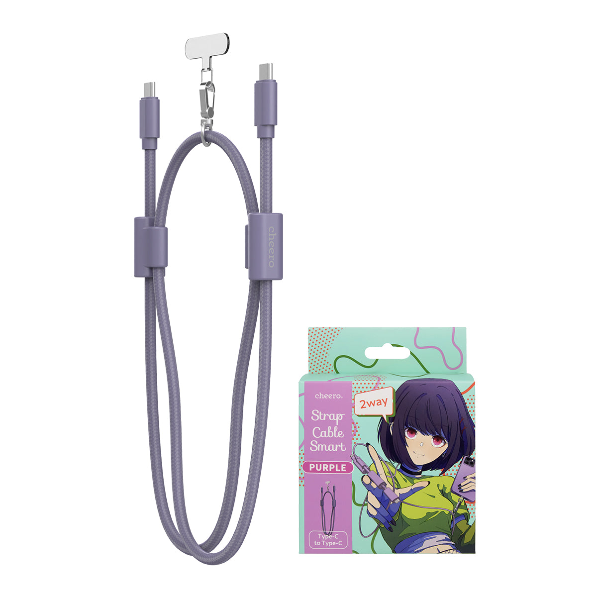 cheero USB-C to USB-C Strap Cable Smart