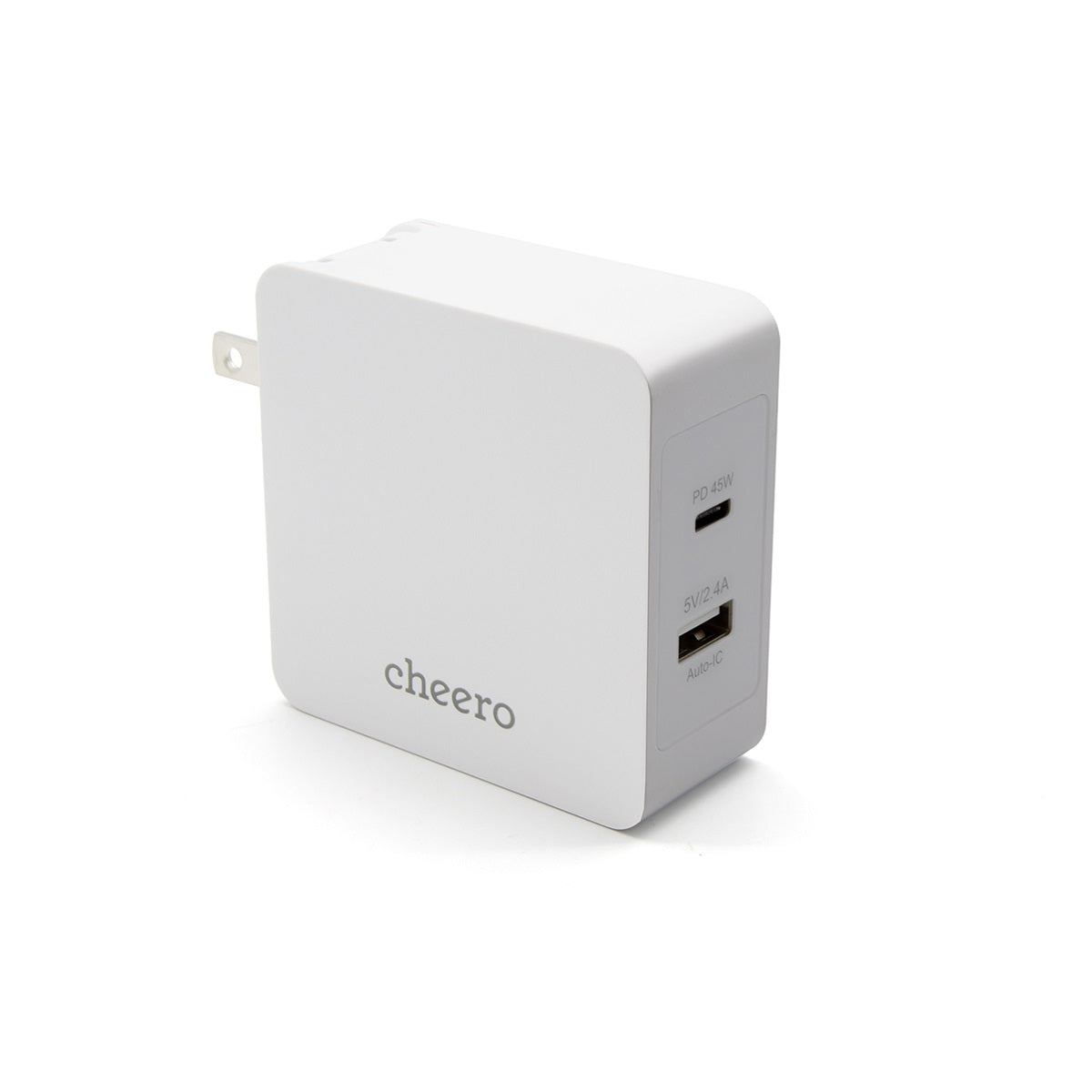 cheero 2 ports PD Charger ( PD 45W + USB )