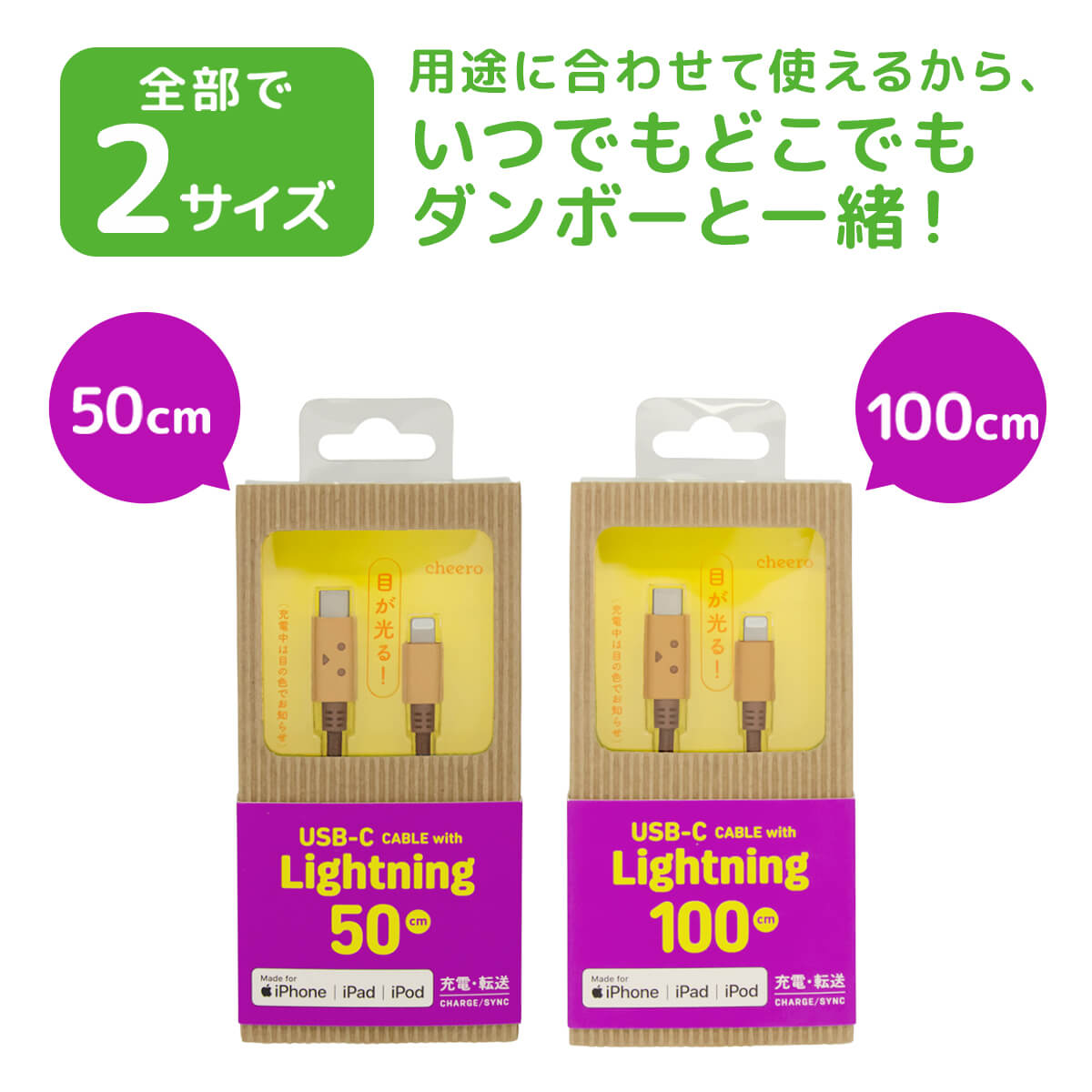 cheero DANBOARD USB-C Cable with Lightning